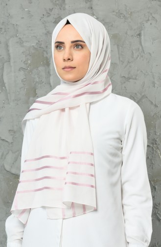 Abendkleid Schal  26005-08 Creme Puder Rosa 26005-08