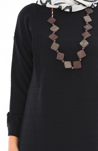 Aerobin Kumaş Tunik Pantolon İkili Takım 4155-02 Siyah