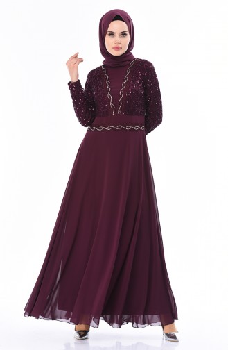 Zwetschge Hijab-Abendkleider 52759-03