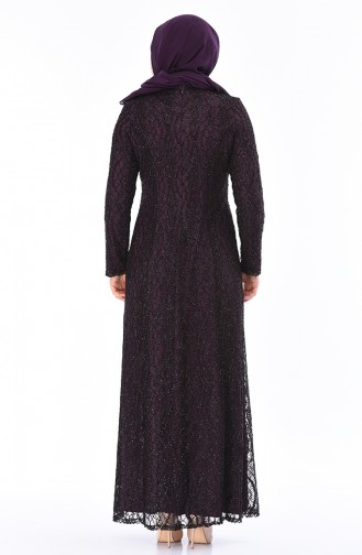 Purple Hijab Evening Dress 2230-02