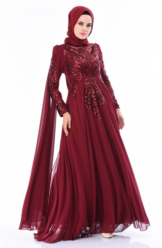 Pailletten Abendkleid 5107-02 Zwetschge 5107-02