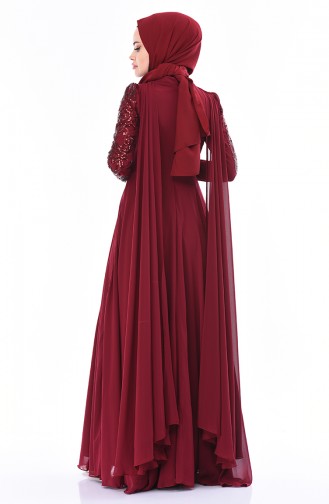 Robe de Soirée a Paillettes 5107-02 Plum 5107-02