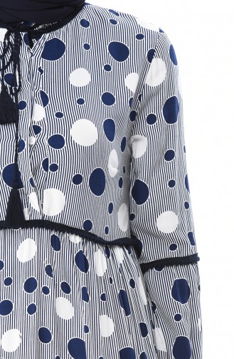 Polka Dot Kleid 7250-01 Dunkelblau 7250-01