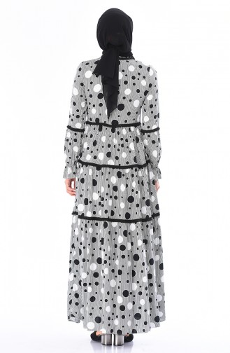 Polka Dot Kleid 7250-02 Schwarz 7250-02