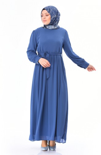 Indigo Hijab Dress 7263-04