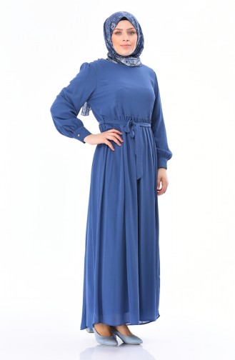 Indigo Hijab Dress 7263-04