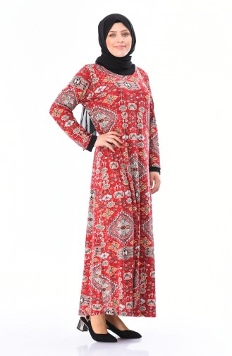 Red İslamitische Jurk 4550A-01