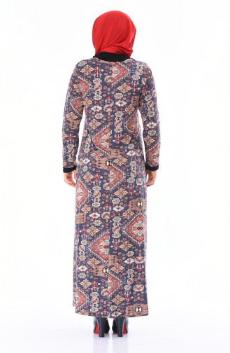 Indigo Hijab Dress 4550A-02