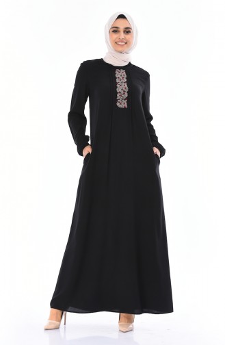 Black Hijab Dress 99201-01