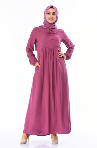 Robe Bordée 99200-03 Rose Pâle 99200-03