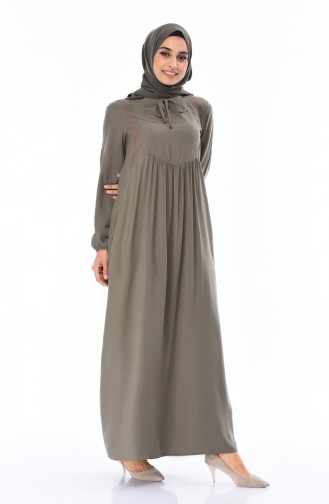 Hellkhaki grün Hijab Kleider 99200-04