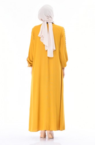 Mustard Hijab Dress 99203-02