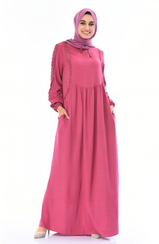 Plum Hijab Dress 99203-04