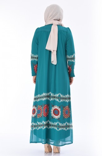 Petrol Hijab Dress 6Y3608425-03