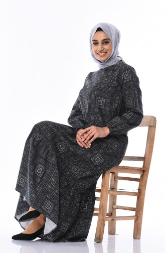 Navy Blue Hijab Dress 1000-01