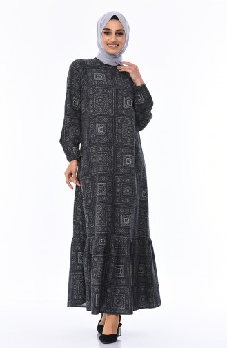 Navy Blue Hijab Dress 1000-01