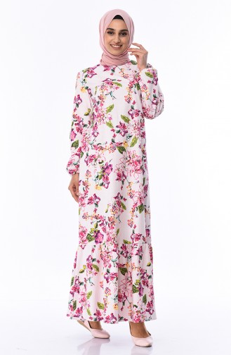 Kolu Lastikli Anne Kız Kombin Elbise 1005-01 Pudra