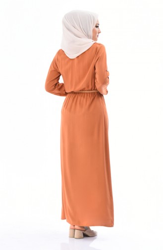 Tan Hijab Dress 0690-01