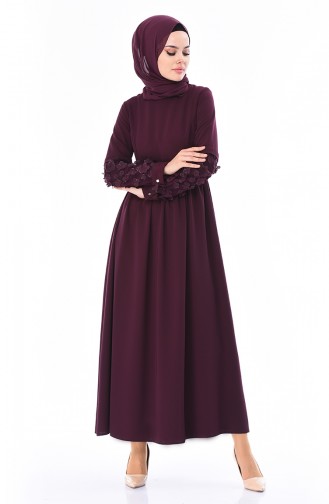 Purple Hijab Dress 5004-01