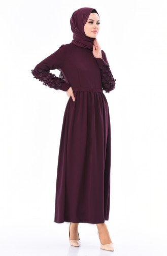 Purple Hijab Dress 5004-01
