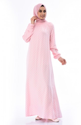 Powder Hijab Dress 0079-03