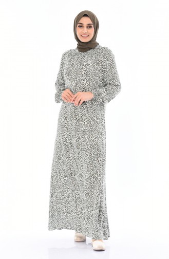 Khaki Hijab Dress 0081-03