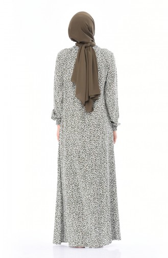 Khaki Hijab Dress 0081-03