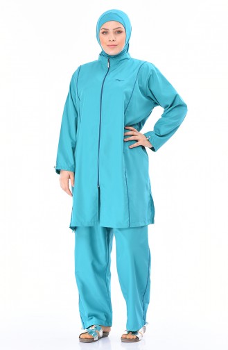 Maillot de Bain Hijab Grande Taille 2050-05 Turquoise 2050-05