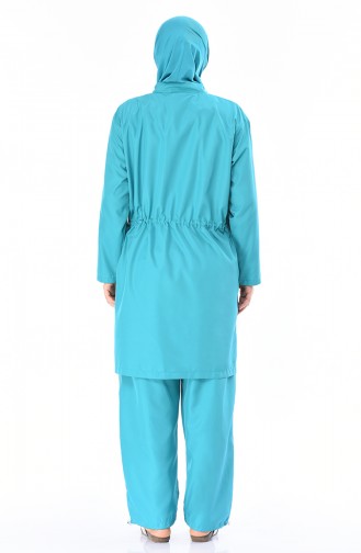 Maillot de Bain Hijab Grande Taille 2050-05 Turquoise 2050-05
