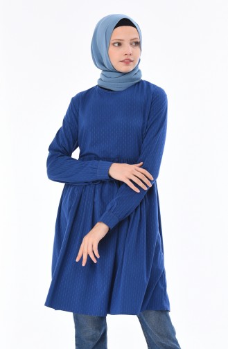 Geraffte Tunika 1258A-01 Blau 1258A-01