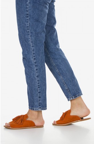 Orange Summer slippers 2180-22