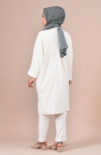 Tunik Pantolon İkili Takım 1026-07 Ekru