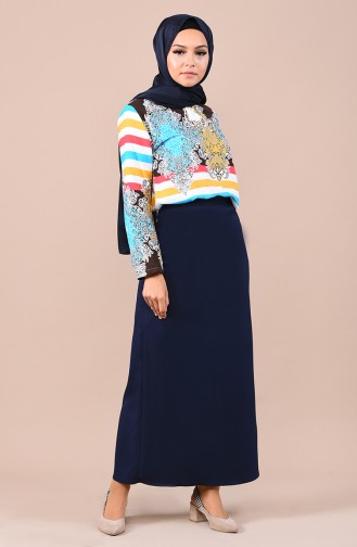 Navy Blue Rok 2208-01