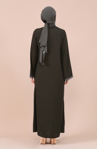 Khaki Abaya 0016-02