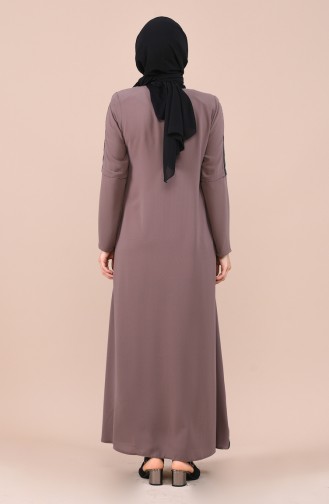 Abaya mit Reissverschluss 0017-03 Nerz 0017-03