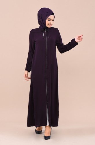 Abaya mit Reissverschluss 0017-05 Lila 0017-05