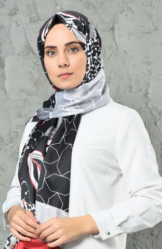 Armine Twill Takinli Şal 5614D-33 Koyu Kırmızı