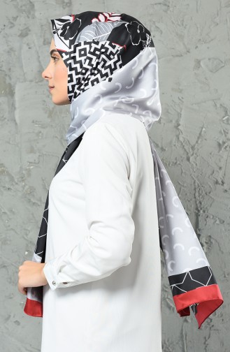 Armine Twill Takinli Şal 5614D-33 Koyu Kırmızı