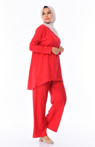 Aerobin Fabric Tunic Trousers Double Suit 4106-03 Red 4106-03