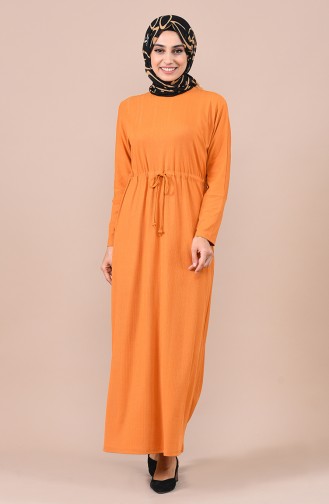 Mustard Hijab Dress 2249-06