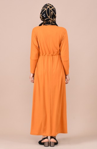 Mustard Hijab Dress 2249-06