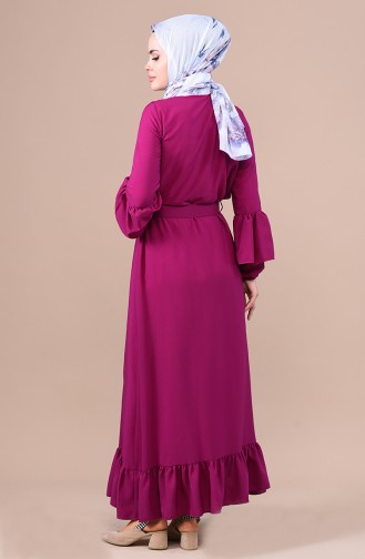 Plum Hijab Dress 0709B-01