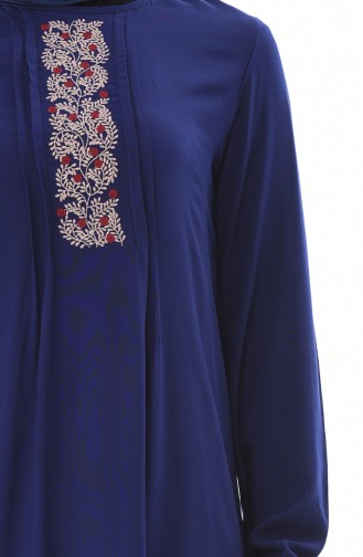 Navy Blue Hijab Dress 99201-02