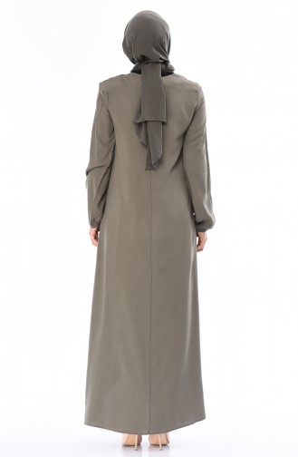 فستان أخضر كاكي باهت 99201-04
