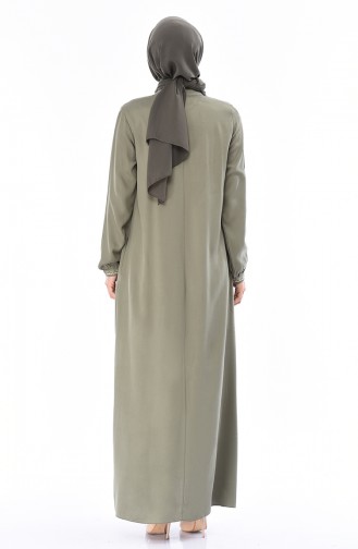 Hellkhaki grün Hijab Kleider 99212-02