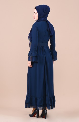 Indigo Hijab Dress 4156-08