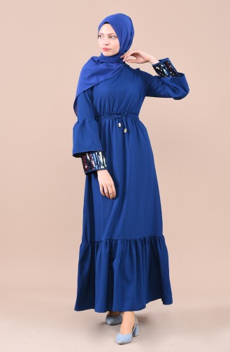 Indigo Hijab Dress 5023-03