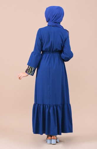 Indigo Hijab Dress 5023-03