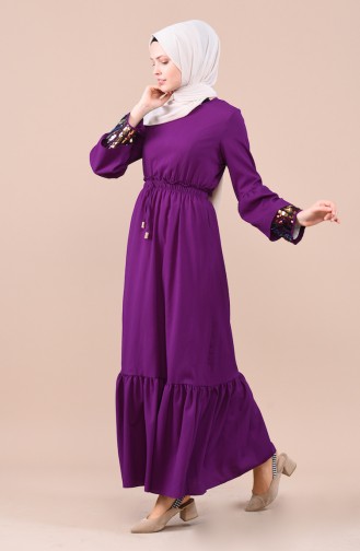 Purple Hijab Dress 5023-05