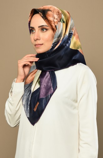 Desenli Rayon Eşarp 2319-10 Menekşe Rengi